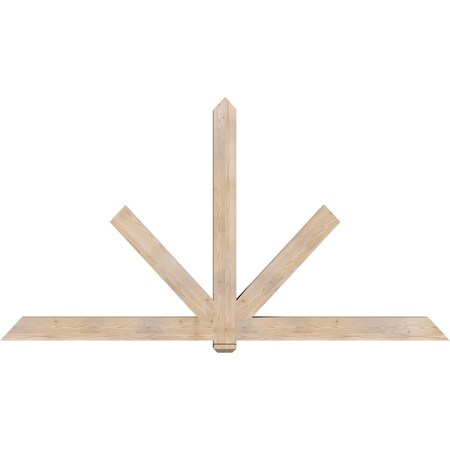 Ekena Millwork Kennewick Smooth Timber Gable Bracket, Douglas Fir, 108"W x 58"H x 5 1/2"D x 5 1/2"F, 13/12 Pitch GBW108X58X0606KEN00SDF